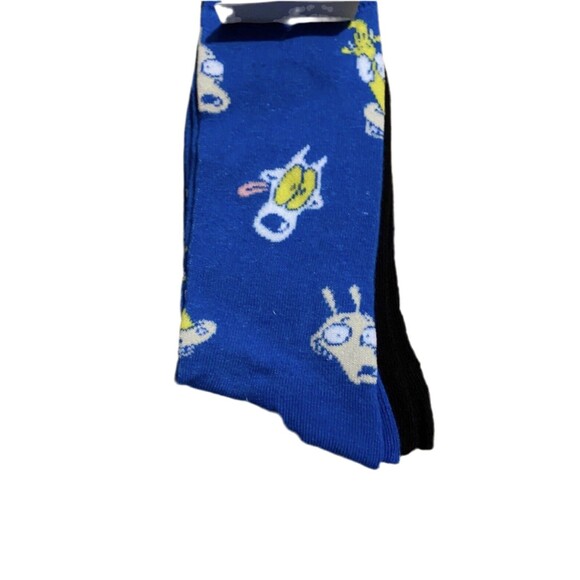 Nickelodeon Ren and Stimpy Crew Socks - 2 Pack - Picture 2 of 2